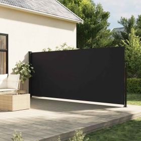 Retractable Side Awning Black 63"x196.9"
