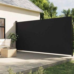 Retractable Side Awning Black 86.6"x236.2"