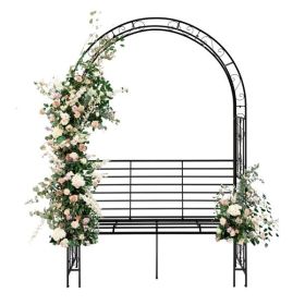 Arc Roof Double Layer With Chair Iron Arch Courtyard Black