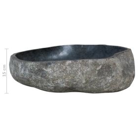 vidaXL Basin River Stone Oval (17.7"-20.9")x(13.4"-16.1") (Option: as picture)