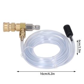 Chemical Injector Brass Stainless Adjustable Downstream Injector with 9.8ft Tube for Pressure Washer 5000PSI (Option: as picture)