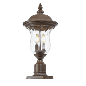 Vintage Outdoor Light Pole Lights, Waterproof Garden Patio Lights, Walkway & Driveway Lighting - One Piece No Bulb Unavailable Platforms- Temu (Color: BROWN)