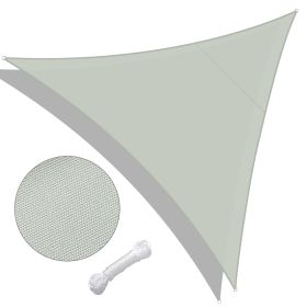 5x5x5m Triangle Sun Shade Sail Gray (Option: as picture)