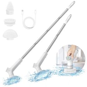 Electric Rotating Floor Scrubber, Shipped From FBA Warehouse, Prohibited From Sale On Amazon (Color: White)