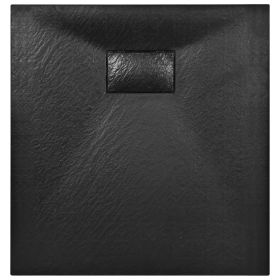 vidaXL Shower Base Tray SMC Black 35.4"x31.5" (Option: as picture)