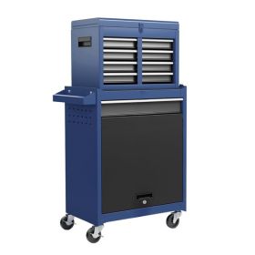 Toolbox, 5-drawer Rolling Tool Storage Cabinet With Enhanced Packaging, Detachable Top Toolbox, Suitable For Metal Tool Carts In Garage Workshops (Color: Blue)