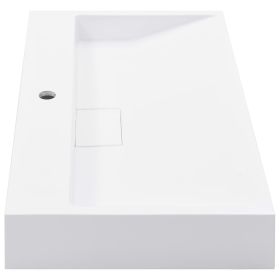 vidaXL Wash Basin 80x46x11 cm Mineral Cast/Marble Cast White (Option: as picture)
