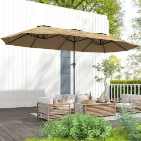 Outdoor beach umbrella/Double-Sided Sun Umbrella ( Amazon Shipping) (Color: as picture)