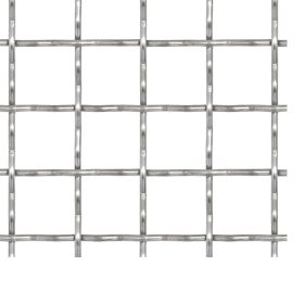 vidaXL Crimped Garden Wire Fence Stainless Steel 19.7"x19.7" 0.8"x0.8"x0.1" (Option: as picture)