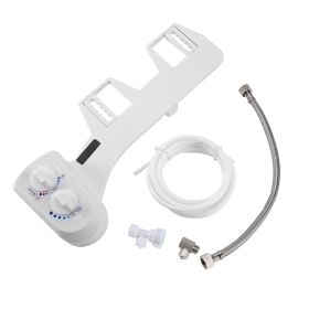 Self Cleaning Single Nozzle Hot Cold Fresh Water Spray Non Electric Bidet Bathroom Toilet Seat (Option: as picture)