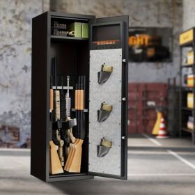 Large Firearm Safe (Color: Black)