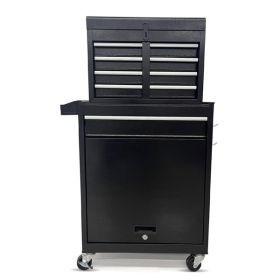 Tool Box, 5 Drawer Rolling Tool Storage Cabinet With Reinforced Packaging, Removable Top Tool Box, Metal Tool Cart For Garage Workshop, Black (Color: Black)