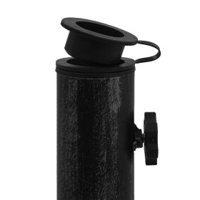 vidaXL Umbrella Base Black 18.5"x18.5"x13" Cast Iron (Option: as picture)