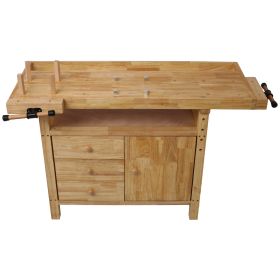 Wooden Workbench, Suitable For Garage Workshop And Home (Option: Wood)